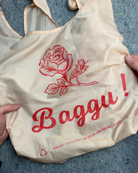 Baggu Rose Print Reusable Tote Bag
