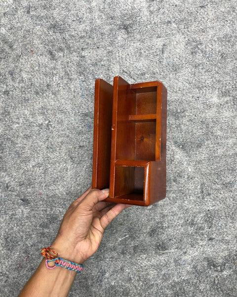 Eldon Wooden Desktop Mail and Pen Organizer, 9x4x4”