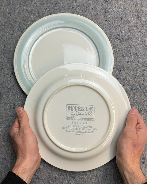 "Blue Mist" Stoneware Dinner Plates by Daniele Impressions