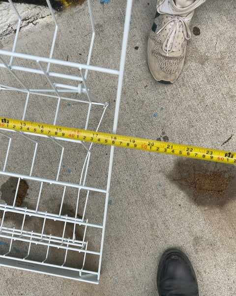 White Wire Display Rack, W18"