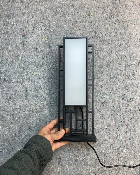 Black Geometric Table Lamp