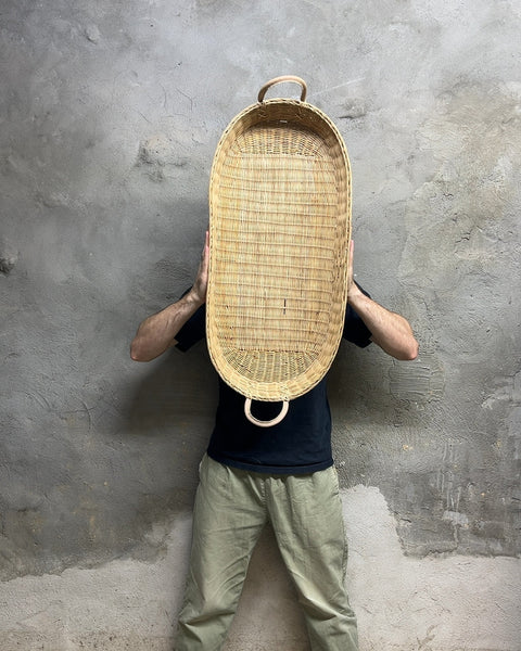 Handwoven Rattan Changing Basket by Olli Ella