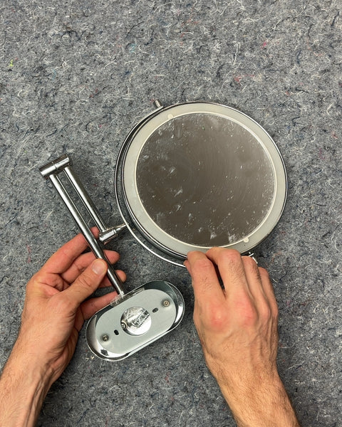 Chrome Wall Mount Magnifying Mirror with LED Light