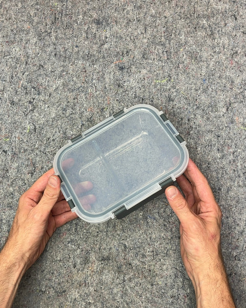 Another Glass Divided Lunch Container with Lid