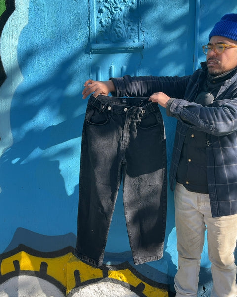 Edwin Loose Fit Black Jeans, Size XS