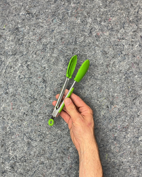 Small Green Silicone Tongs