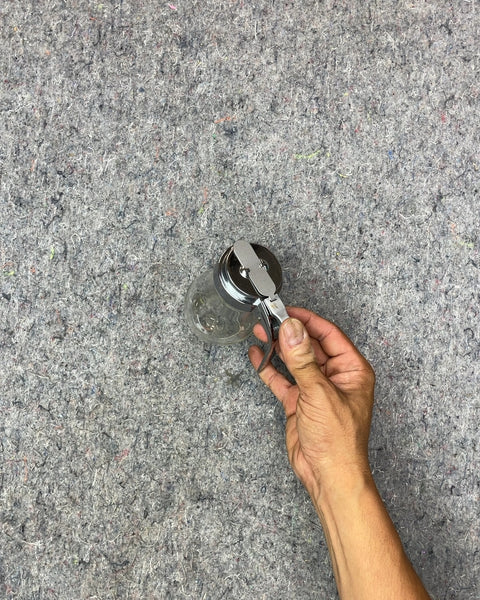 Glass Sugar Dispenser with Metal Lid