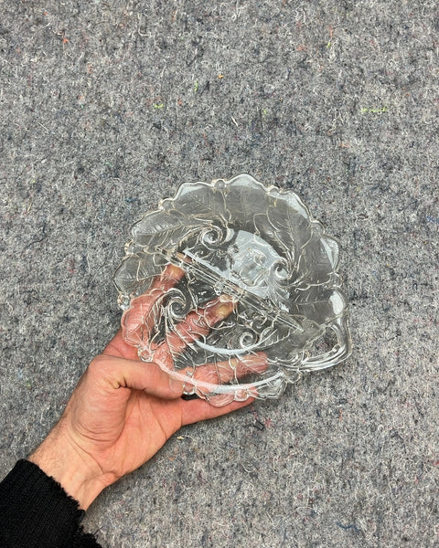 Wild Rose Pattern Indiana Glass Divided Relish Bowl