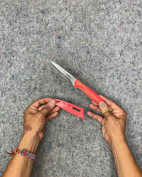 Zyliss Red Serrated Paring Knife with Sheath