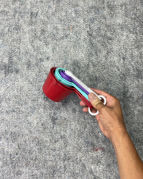 Colorful Plastic Measuring Cups and Spoons Set