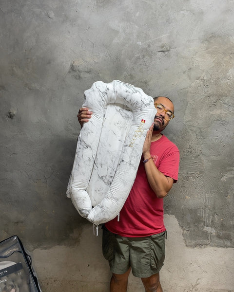 DockATot Deluxe+ Dock Baby Lounger, White Marble