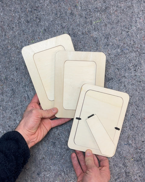 Set of 3 Wooden Picture Frames, 5.5x7.5"