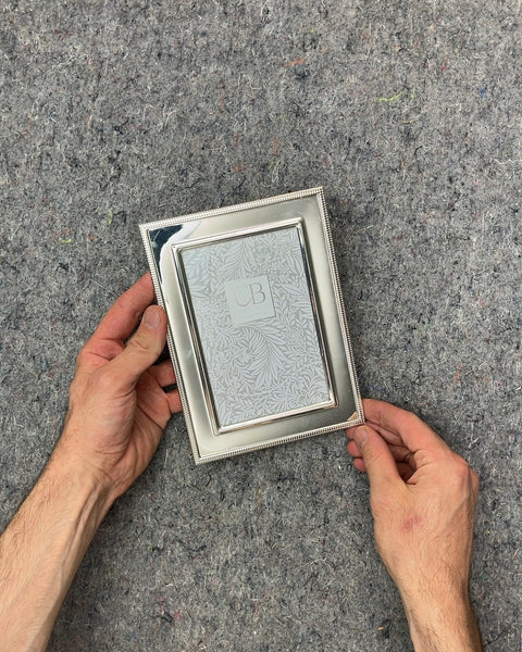 CB Silver Beaded Picture Frame, 4x6"