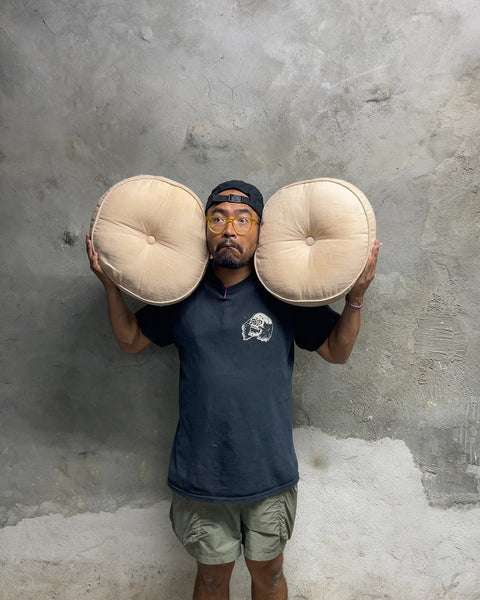Round Tufted Throw Pillows, 13"