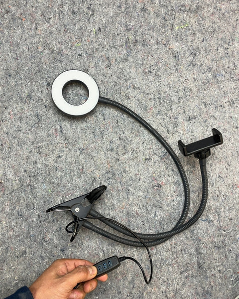 Clip-On Ring Light with Phone Holder