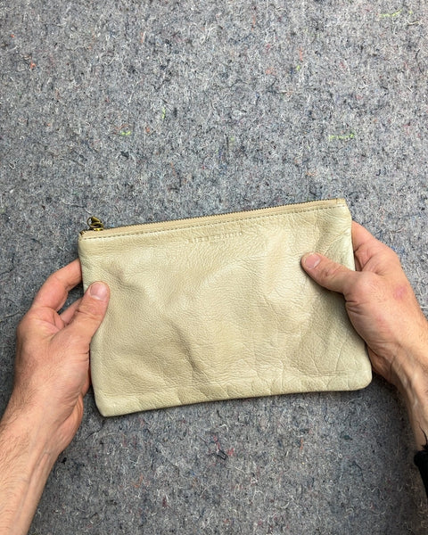 Liebeskind Berlin Metallic Gold and Cream Clutch Bag