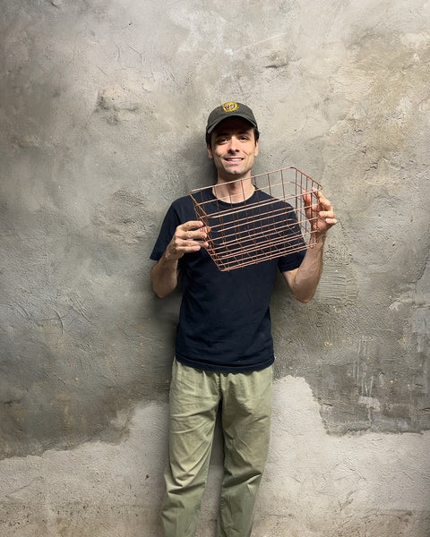 Copper Wire Basket, L14xW9xD7"