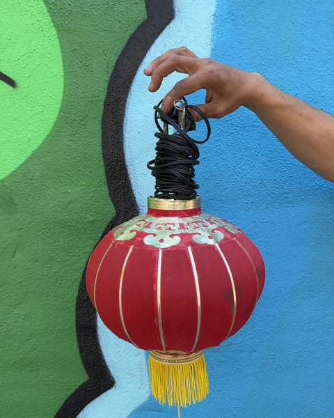 Red and Gold Lantern with Tassel