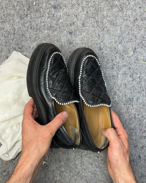 Russell & Bromley Patchwork Chunky Pearl Loafers, Size EU 39