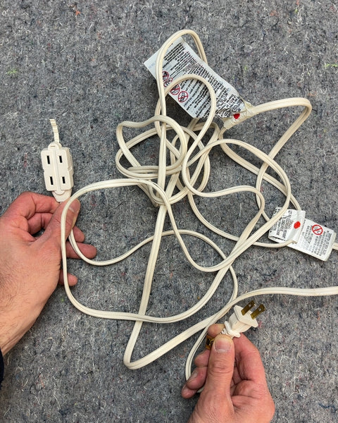 Extension Cord with 3 Outlets, White