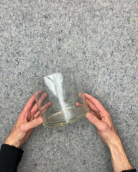 Clear Glass Cylinder Vase, 6"