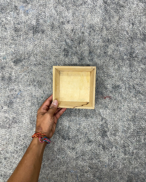 ArtMinds Wooden Square Craft Box, 5.5x5.5”