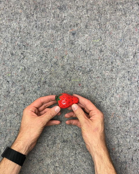Lil' Ceramic Strawberry That Can Hold An Incense Stick