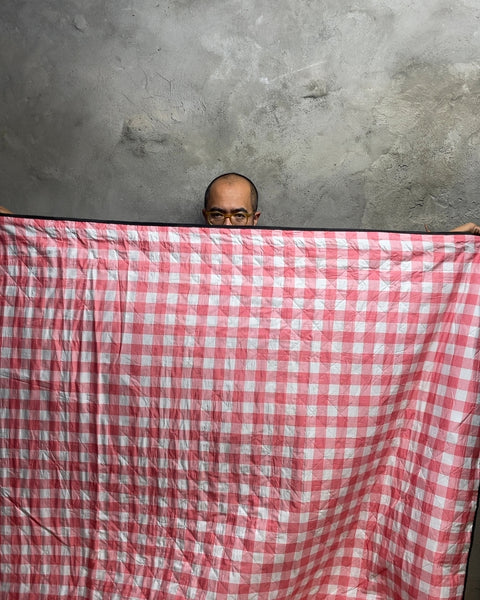 Red and White Gingham Picnic Blanket