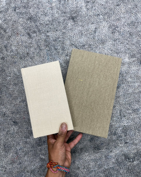 Linen Decorative Book Storage Boxes, Set of 2