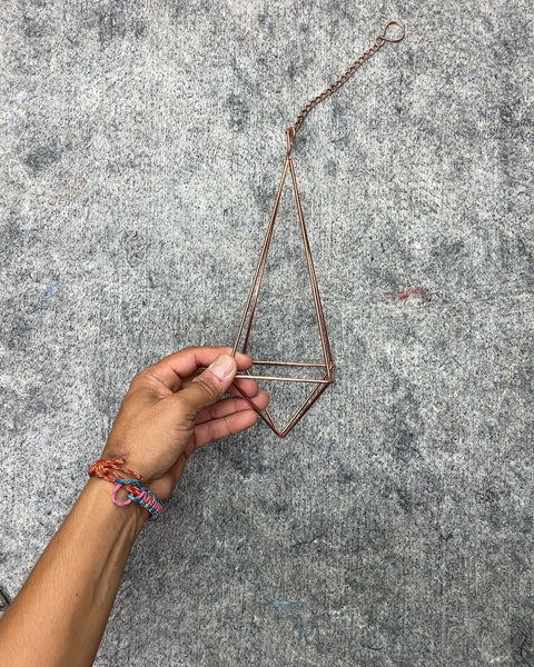 Copper Geometric Hanging Decor
