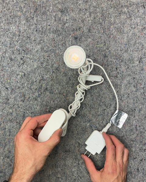 White Clip-On Desk Lamp