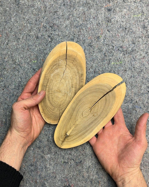 Two Oval Wood Slices