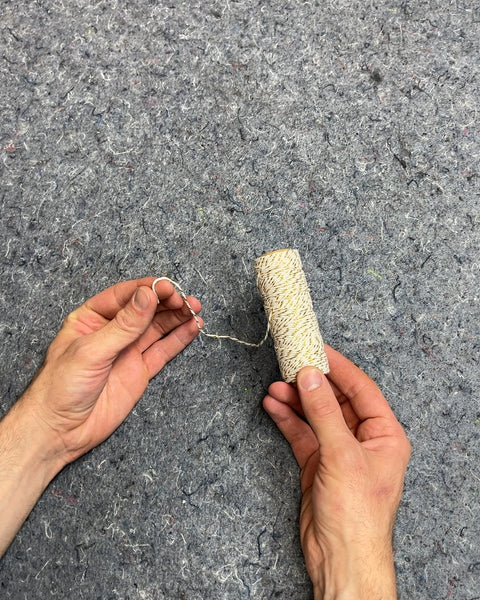 Spool of White and Gold Twine