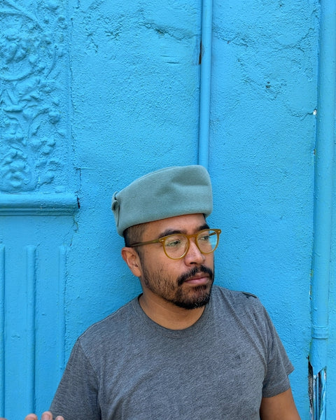 Sammi California Blue Pillbox Hat