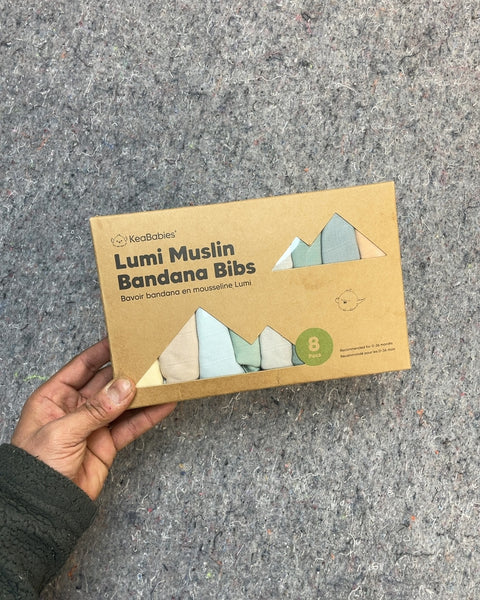 KeaBabies Lumi Muslin Bandana Bibs, 8 Pack
