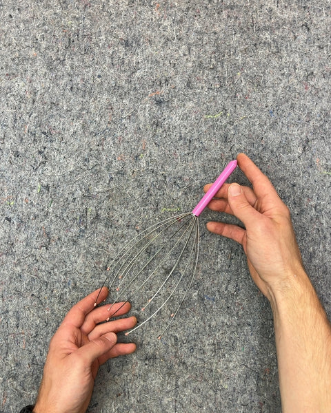 Pink Handle Head Massager