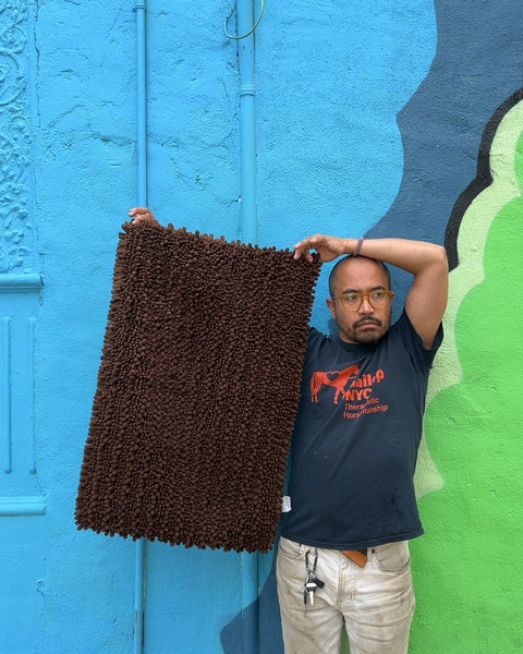 Yimobra Brown Bath Mat, 20x34"