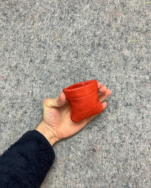 Cute Red Leather Coin Pouch