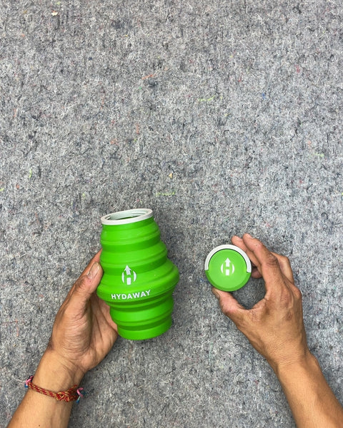 Hydaway Collapsible Green Water Bottle