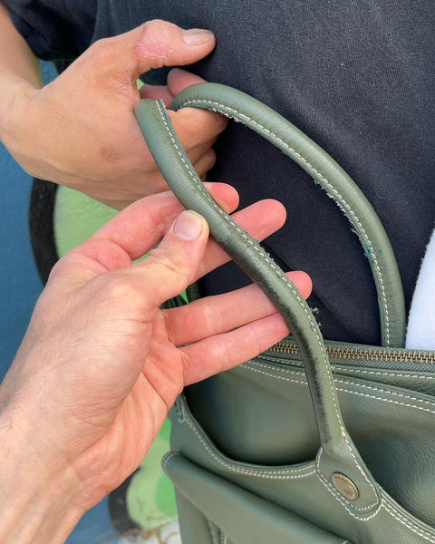 Marc By Marc Jacobs Olive Green Leather Tote Bag