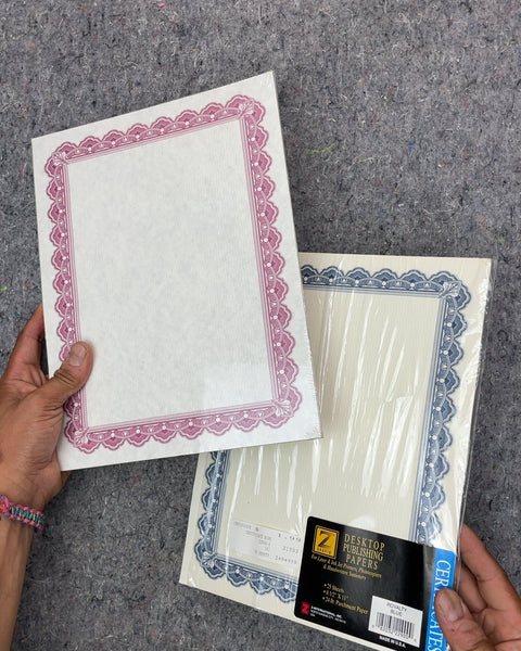 Desktop Publishing Certificate Papers