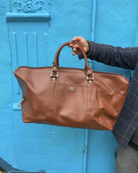 Cutter & Buck 19" Leather Weekender Duffel Bag, No Strap In Great Condition