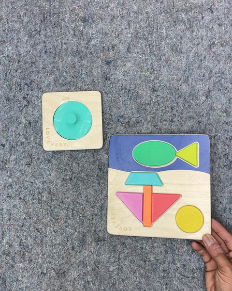 Lovevery Wooden Shape Sorter Puzzle & Buddy