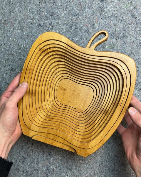Collapsible Bamboo Apple Fruit Basket