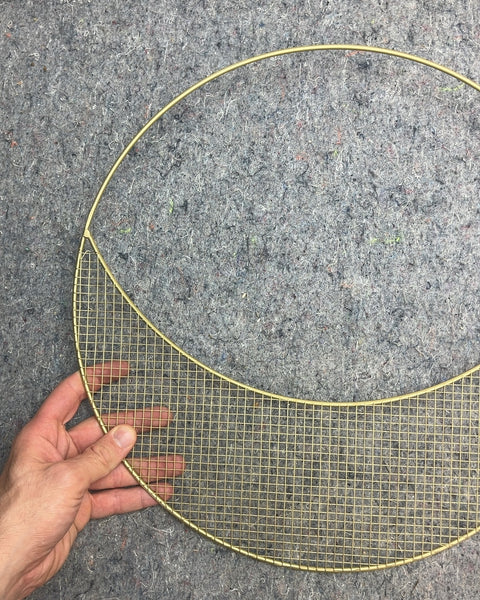 16" Gold Wreath Form with Wire Mesh