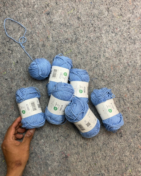Light Blue Yarn Skeins
