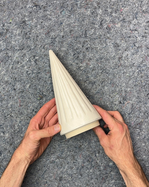 Ceramic Ribbed Tree Decor