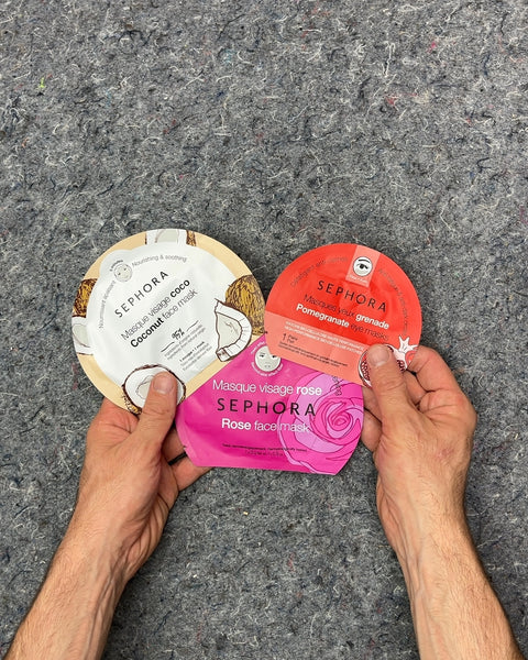 Sephora Coconut, Rose, and Pomegranate Face Masks