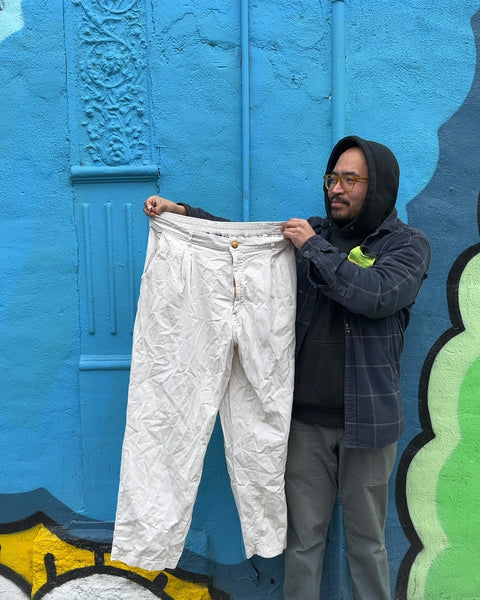 Big Bud Press White Trousers, Size XL