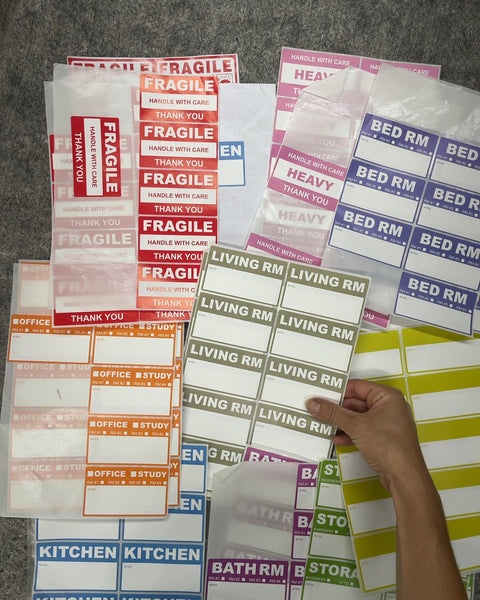 Moving Box Label Stickers Pack